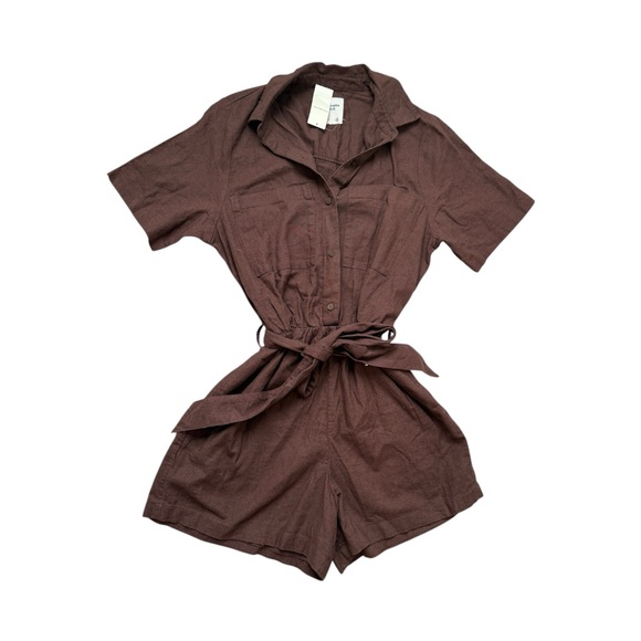 Abercrombie & Fitch Pants - Abercrombie & Fitch Tan Romper Tall